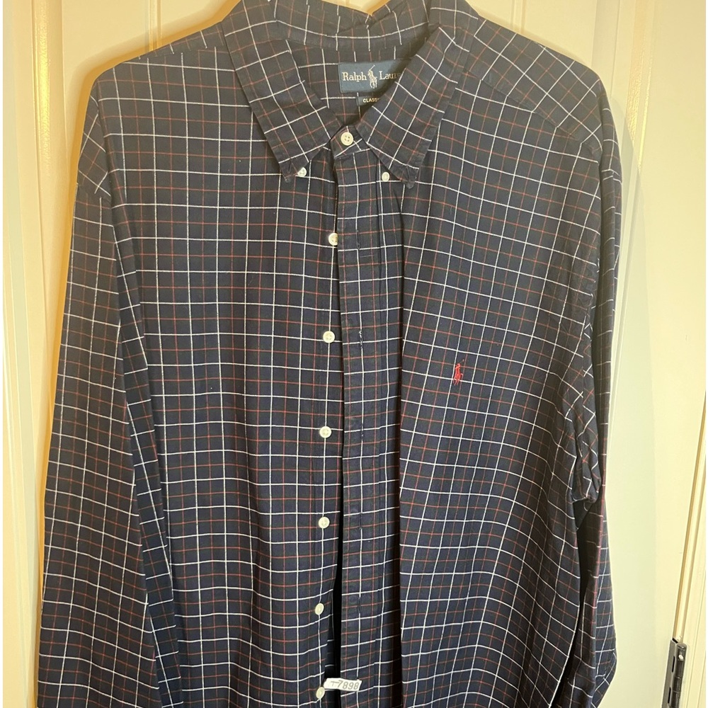 Men Blue plaid Ralph Lauren Classic Fit